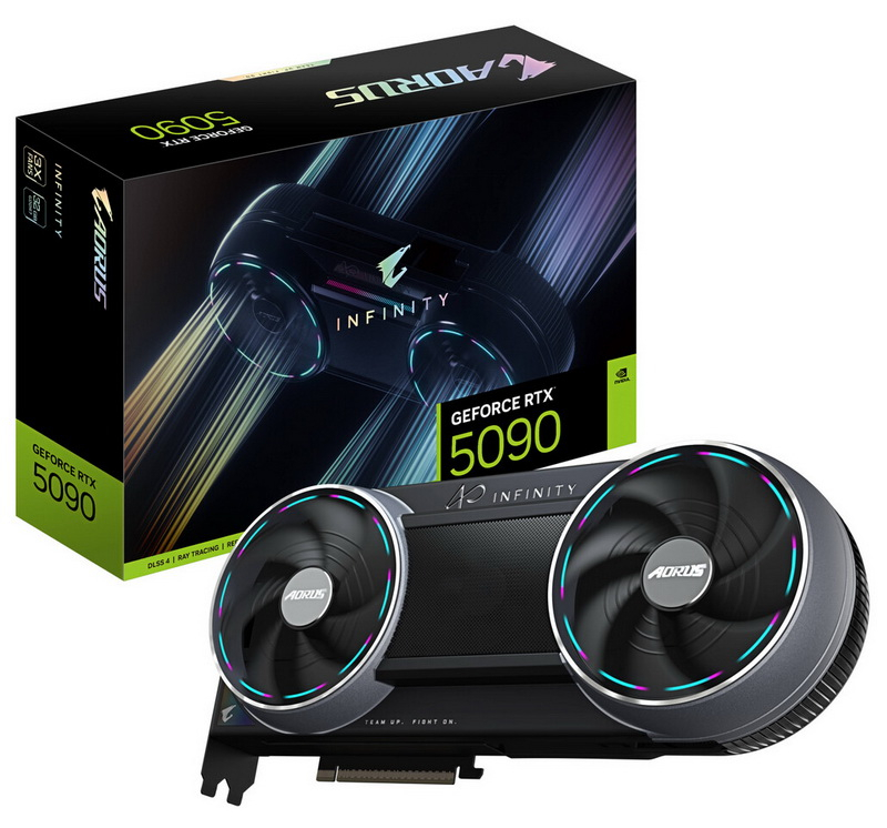 Gigabyte a început vânzarea plăcii Aorus GeForce RTX 5090 Infinity, care se remarcă printr-un design neconvențional și un ventilator ascuns.