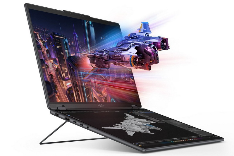Lenovo a lansat prototipul laptopului Yoga Book Pro 3D: ecrane duble și imagine 3‑D fără ochelari