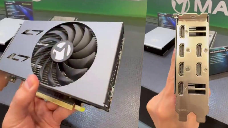 MaxSun a prezentat la Computex 2026 Radeon RX 580 de zece ani cu ieșire HDMI cu șase porturi