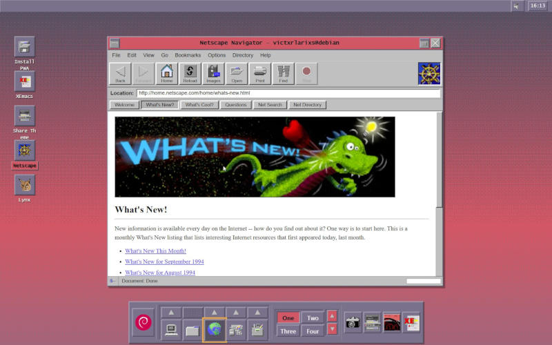 Utilizatorul a restaurat un Linux din 1994 cu interfață grafică care rulează direct în browser.
