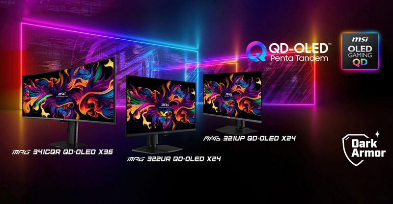 MSI integrează panouri Samsung QD‑OLED Penta Tandem în monitoare de jocuri