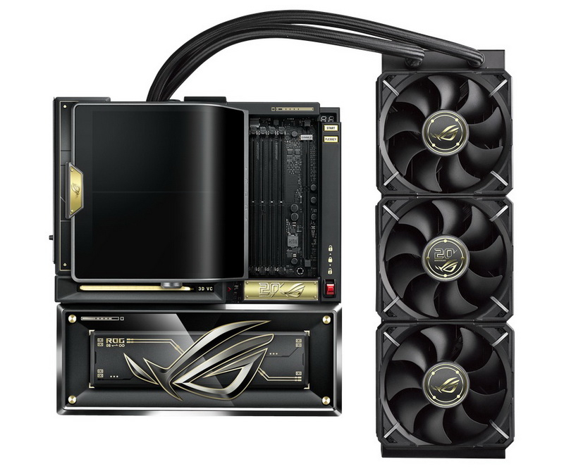 Asus a integrat în placa-mamă premium ROG Crosshair X870E Edition 20 un ecran OLED gigantic și un SJO de 360 mm.