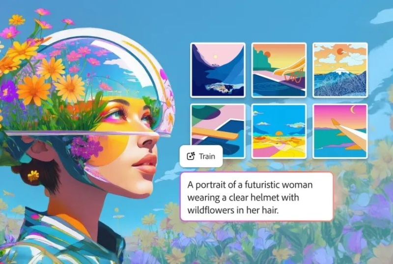Adobe Firefly permite acum să antrenezi generatorul AI de imagini cu propriile tale lucrări