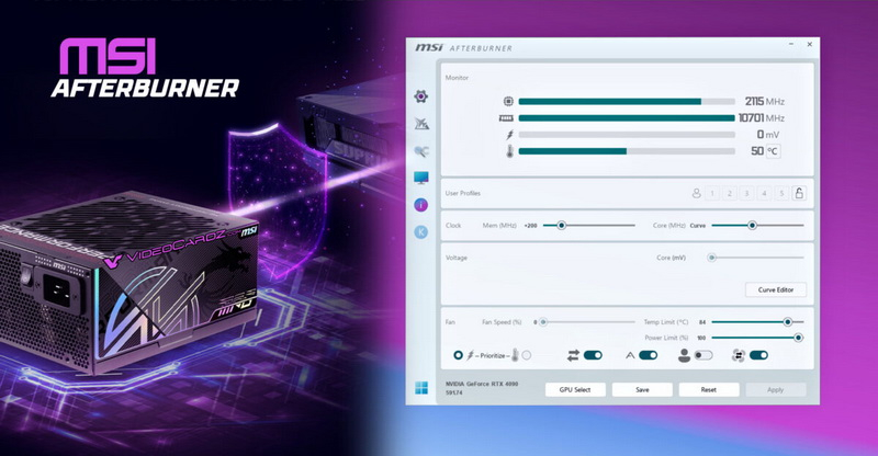 MSI a îmbunătățit securitatea RTX 5000 și RX 9000, adăugând în Afterburner modul GPU Safeguard+ pentru protejarea conectorilor împotriva topirii.