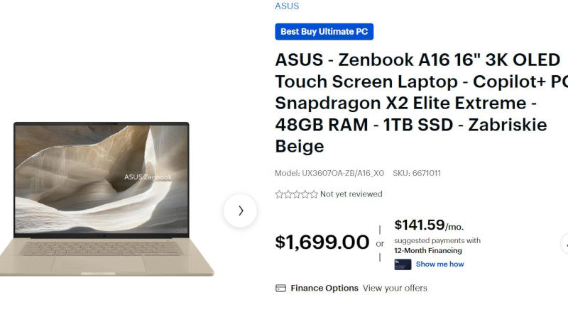 Asus a crescut brusc prețul laptopurilor cu Snapdragon X2 Elite imediat după publicarea testelor