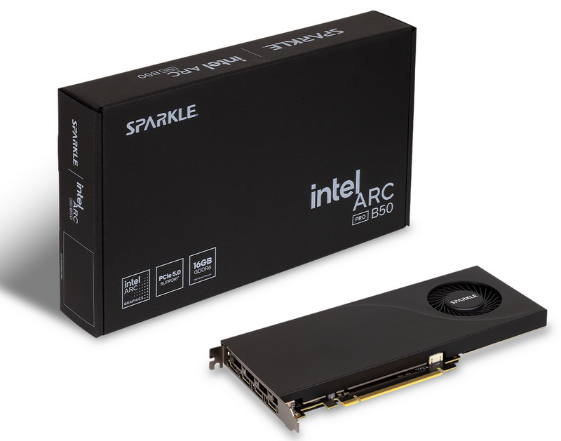 Sparkle a prezentat placa video subțire Arc Pro B50 Blower cu „turbină” pentru stații de lucru