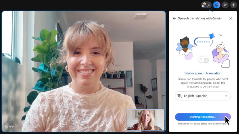 Google Meet acum suportă traducere vocală în timp real, însă serviciul este plătit