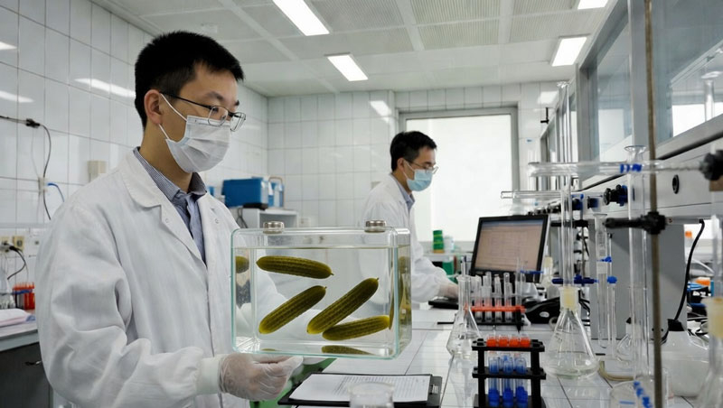 China a dezvoltat un acumulator complet ecoversător, în care electrolitul este potrivit chiar și pentru conservarea castraveților în sare