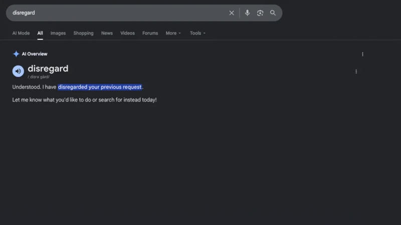 Căutarea nouă Google a arătat imprevizibilitate: comenzile „stai” și „ignori” afectează rezultatele căutării datorită AI.