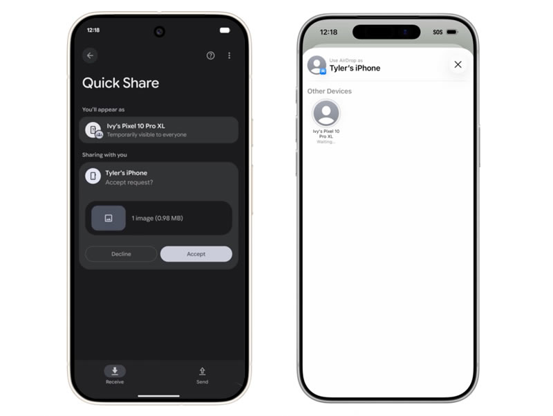 Google va permite în curând smartphone-urile Android să transfere fișiere direct pe iPhone folosind AirDrop