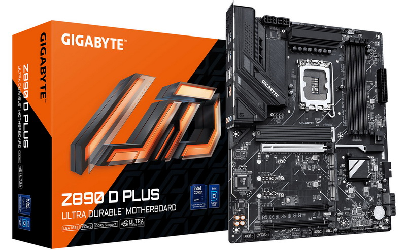 Gigabyte a prezentat placa de bază minimalistă Z890 D Plus pentru procesorul flagship Intel Z890