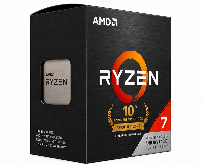 Versiunea de aniversare de 10 ani a Ryzen 7 5800X3D AM4 este acum disponibilă în India la prețul de 310 dolari.