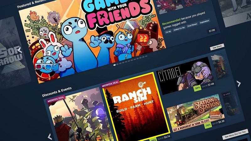 Valve extinde interfața: Steam a actualizat aspectul paginii principale a magazinului