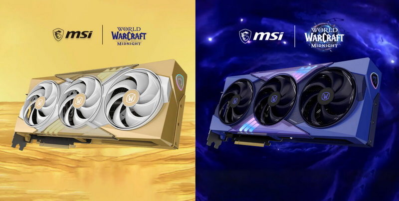 MSI a prezentat noile plăci grafice GeForce RTX 5070 în versiunile Light Edition și Void Edition, inspirate de World of Warcraft: Midnight