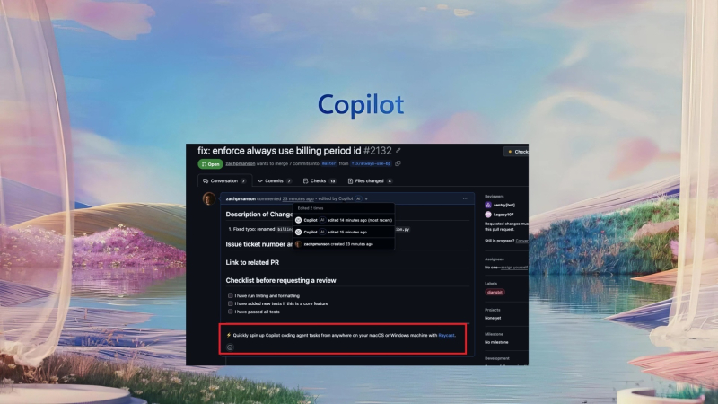 Microsoft a recunoscut că menționarea Copilot în cererile de fuziune pe GitHub a apărut accidental.